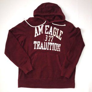 American Eagle Vintage Fit Hoodie Maroon Tradition Size Large
